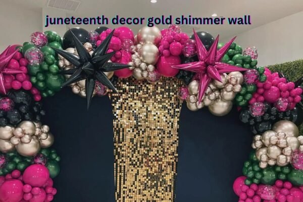 juneteenth decor gold shimmer wall