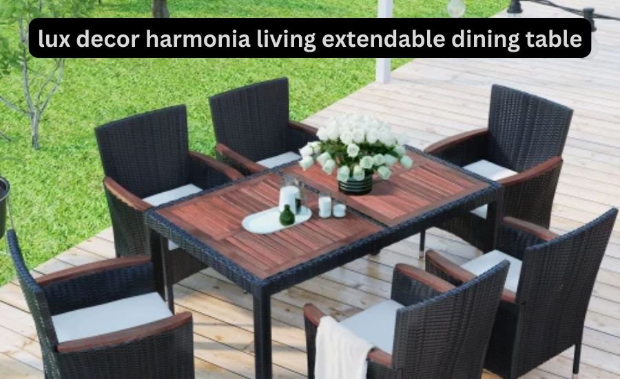 lux decor harmonia living extendable dining table