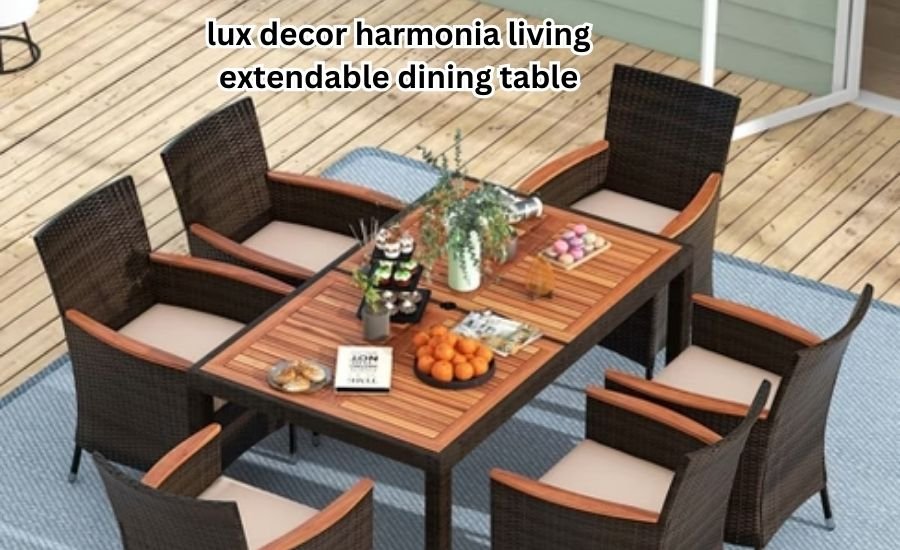 lux decor harmonia living extendable dining table