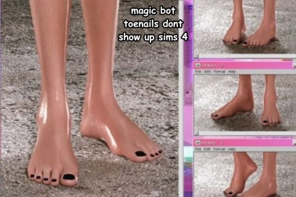 magic bot toenails dont show up sims 4