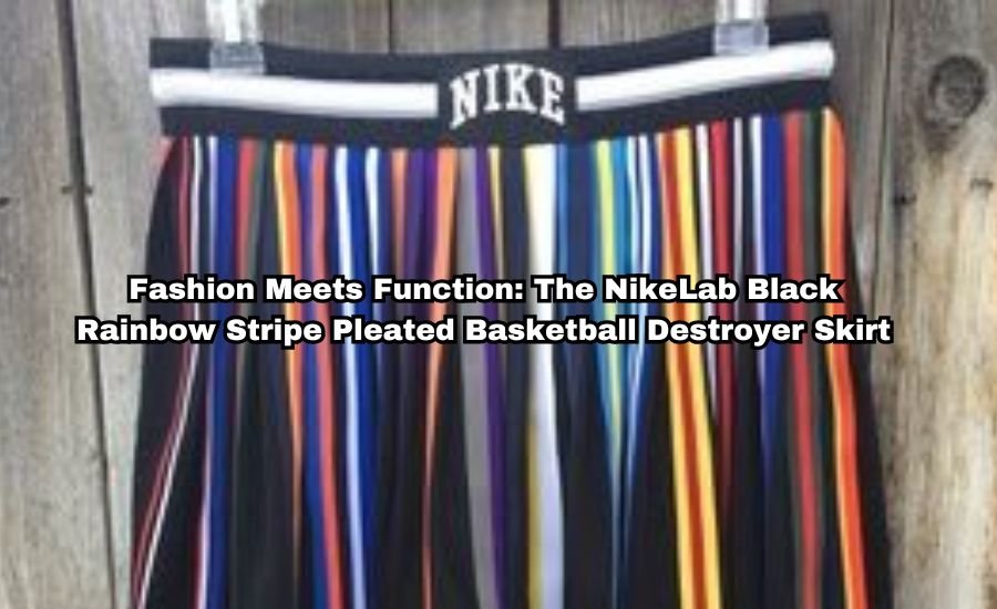 nikelab black rainbow stripe pleated basketball destroyer skirt