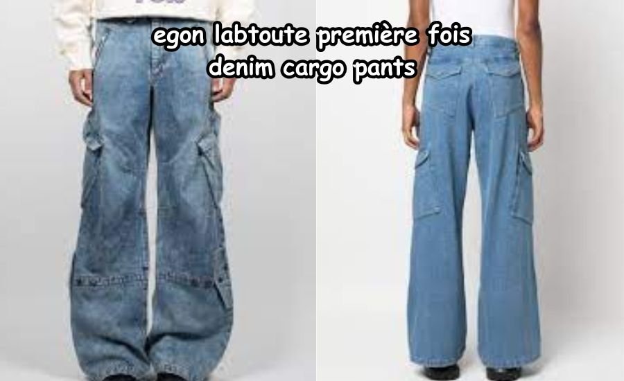 egon labtoute première fois denim cargo pants