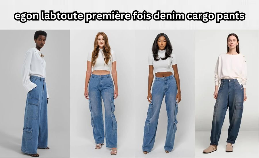 egon labtoute première fois denim cargo pants