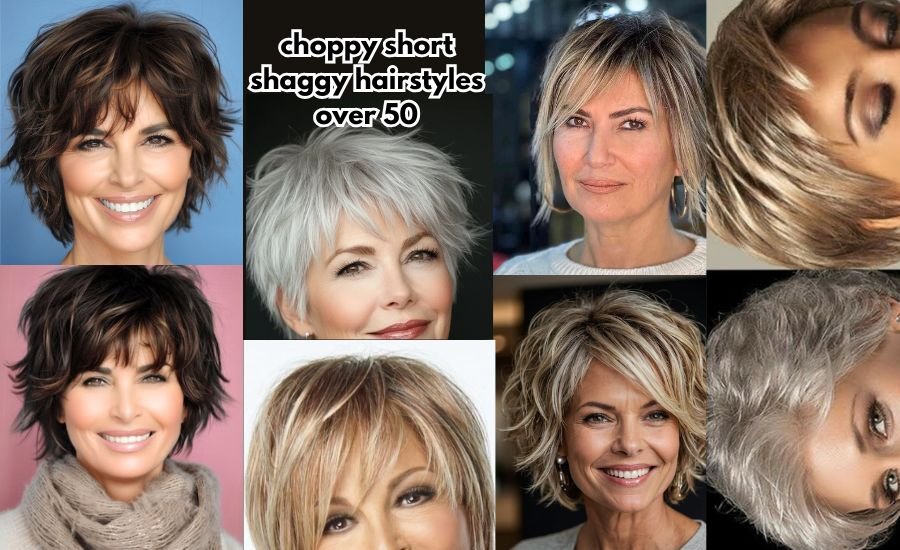 choppy short shaggy hairstyles over 50