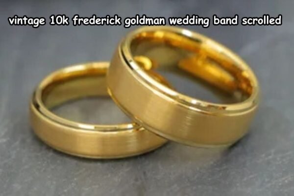 vintage 10k frederick goldman wedding band scrolled