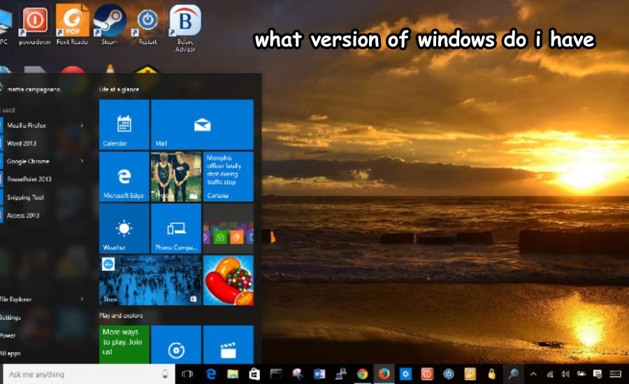 what version of windows do i have